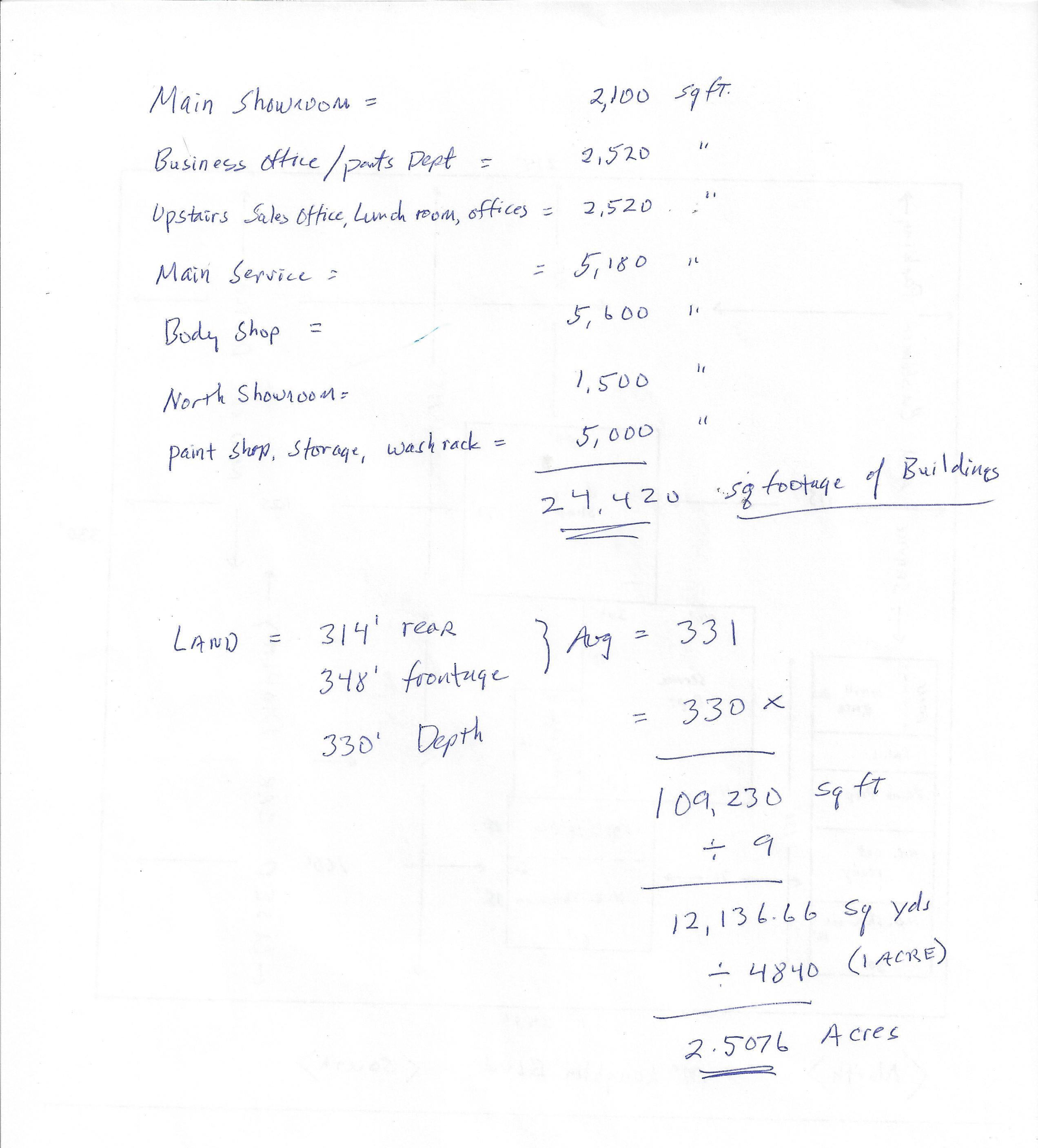 Square Footage Calculations